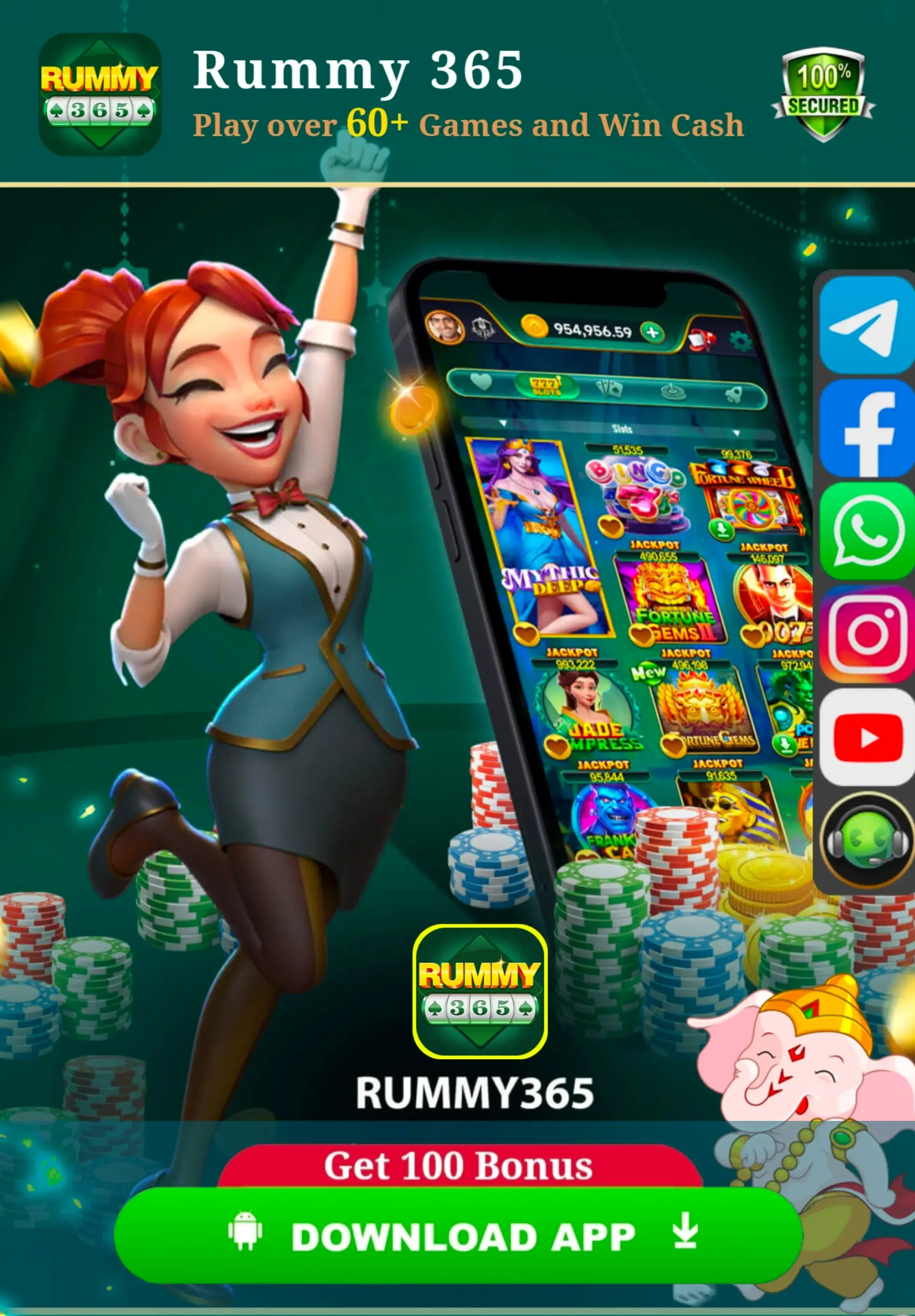 En 365 APK download banner