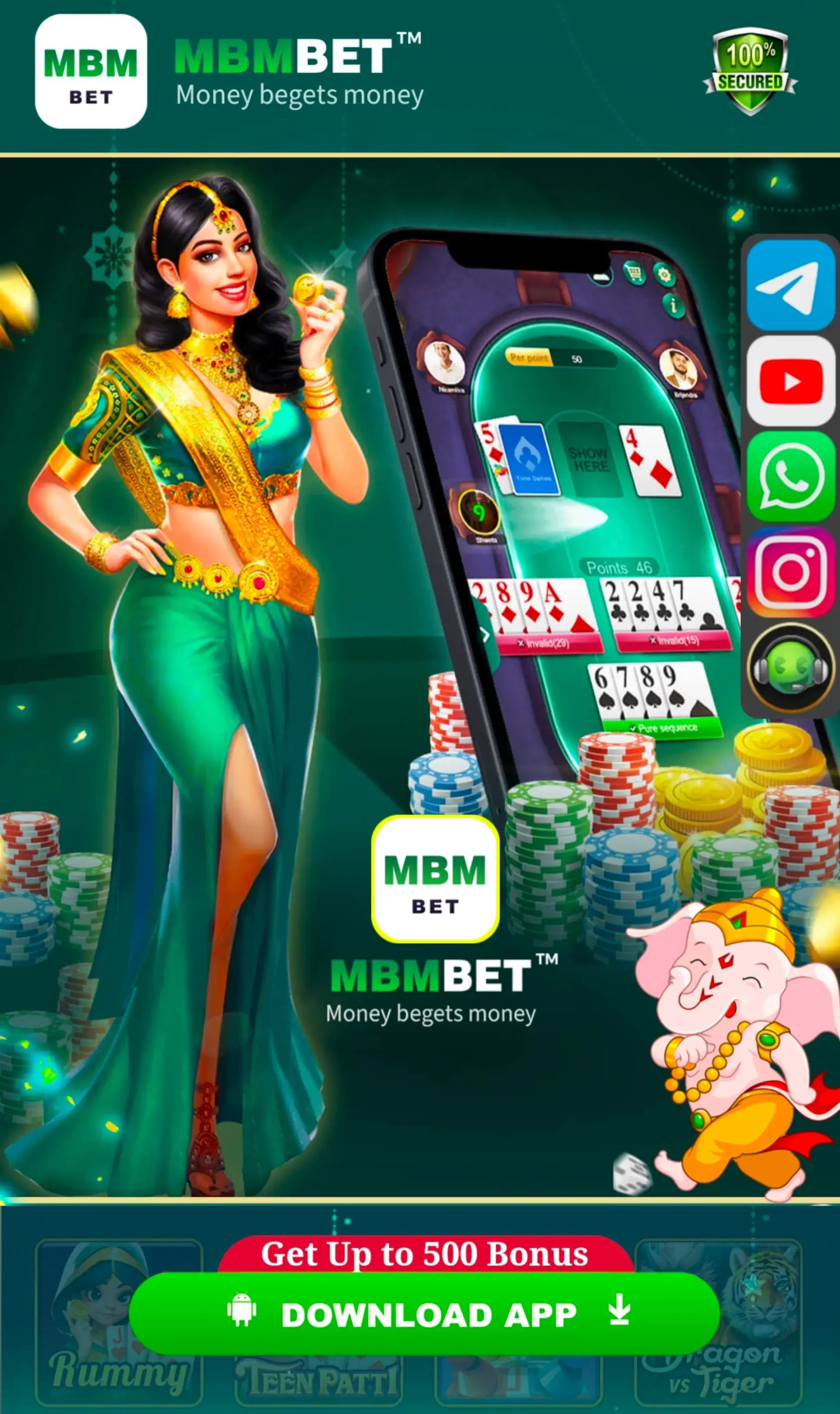 Mbm Bet APK download banner