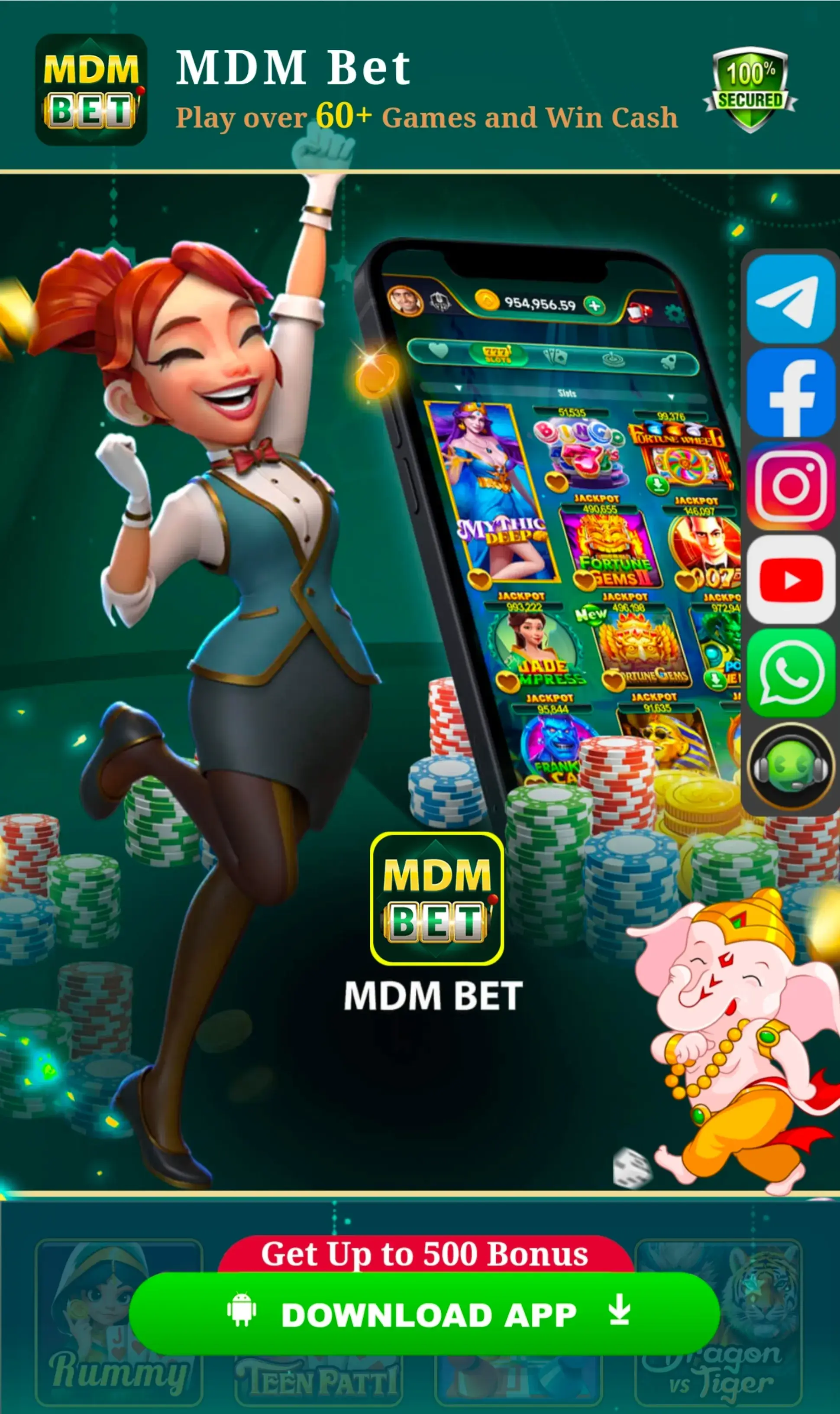 Mdm Bet APK download banner