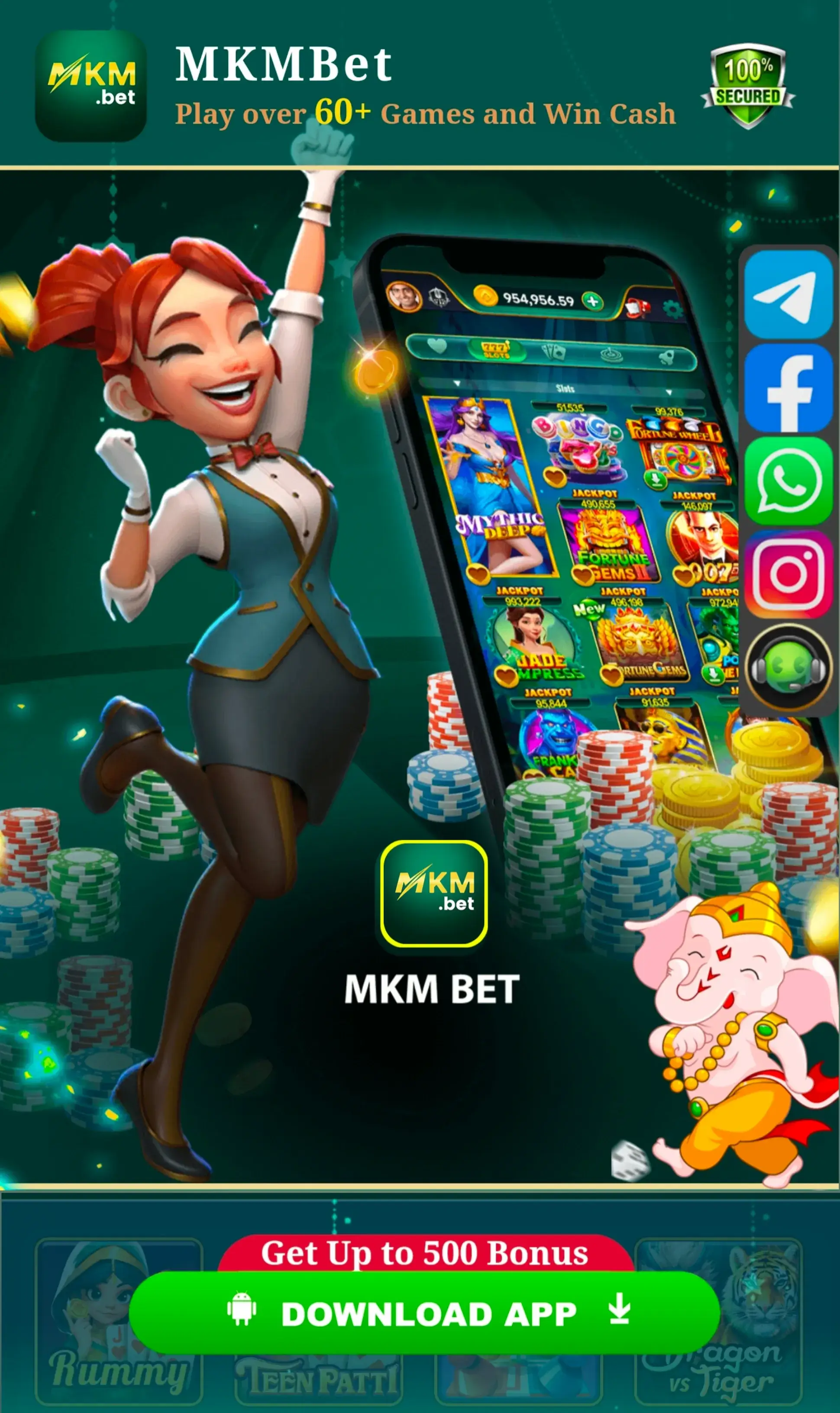 Mkm Bet APK download banner