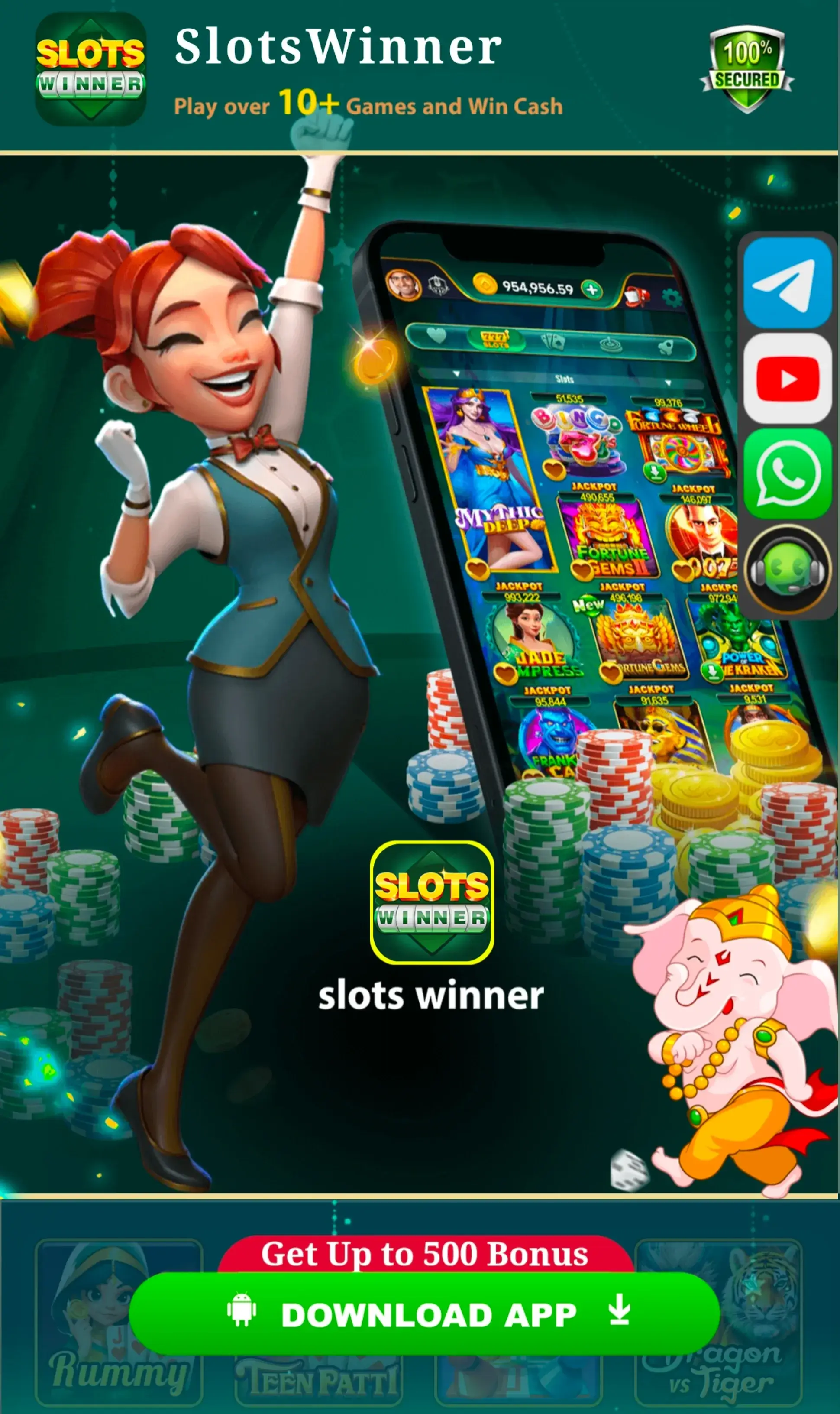 Slots Winner APK download banner