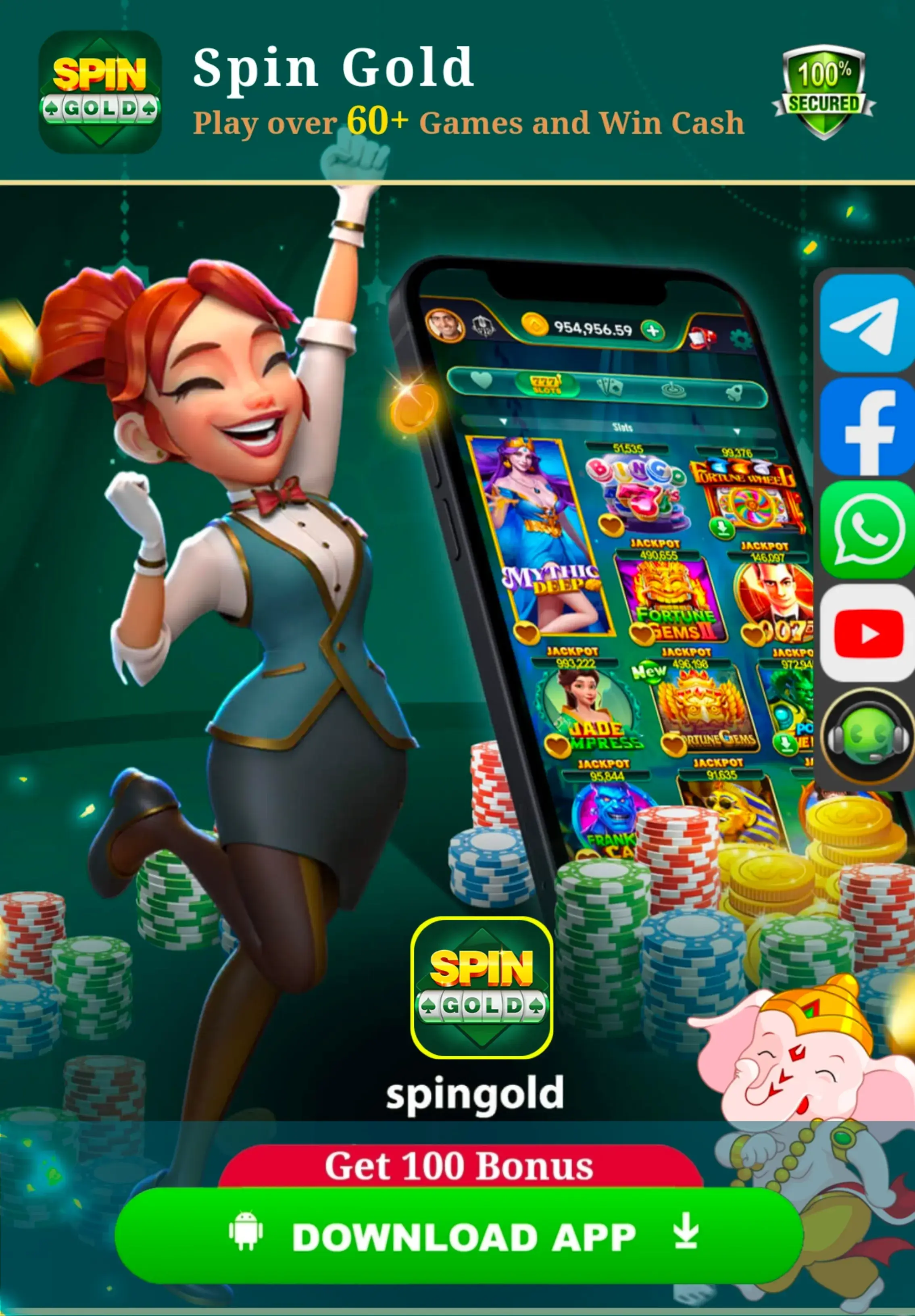 Spin Gold APK download banner